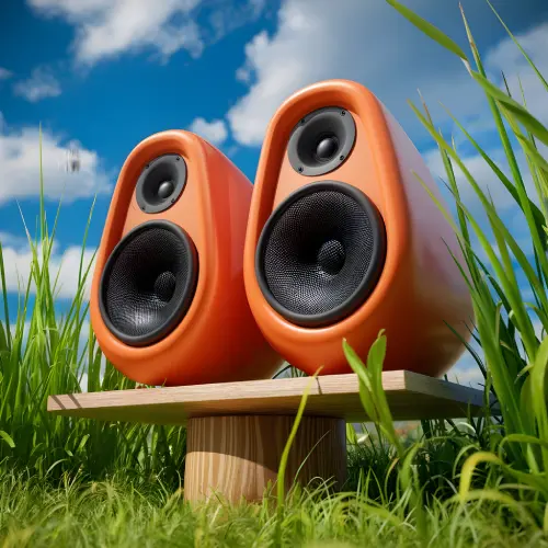 speaker-sits-grass-with-sky-background