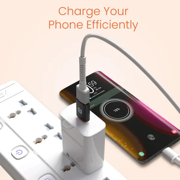 Portronics Bridge Y USB 3.0 to Type C OTG Adaptor, 10Gbps High Speed Data Transfer, Thunderbolt to USB Adapte