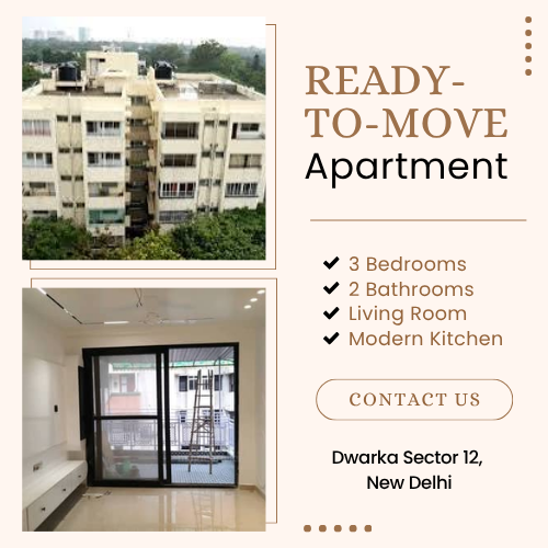 Luxury 3 BHK Ready-to-Move Apartment in Dwarka Sector 12, New Delhi