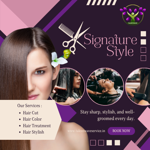 Professional Hair Styling & Grooming Services at Home